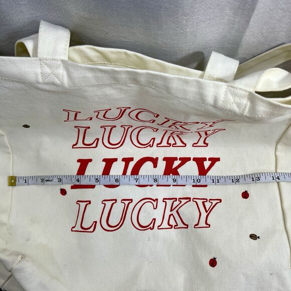 KATE SPADE Shopper "Lucky Ladybug" Canvas Tote Bag - Picture 8 of 13